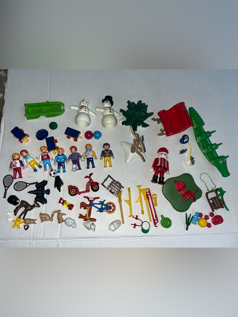 Playmobil Figures People Animals  Mixed Lot Santa Snowmen Tree